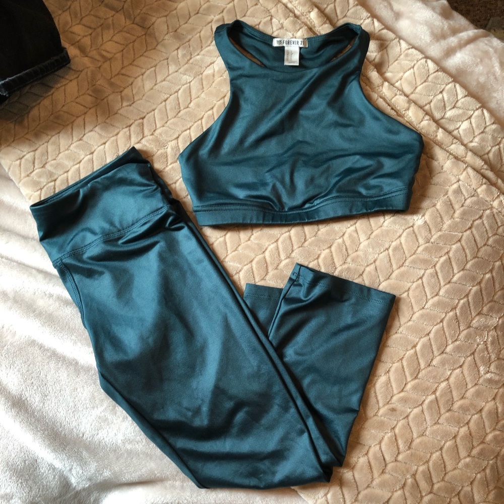 Forever 21 Teal Workout outfit